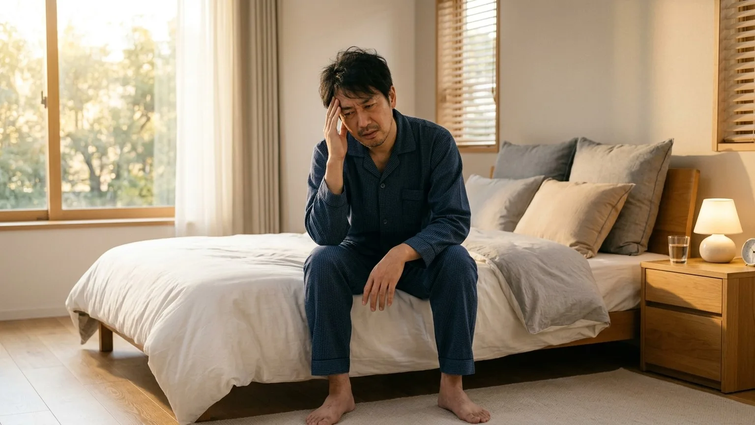 朝起きたときの頭痛のイメージ